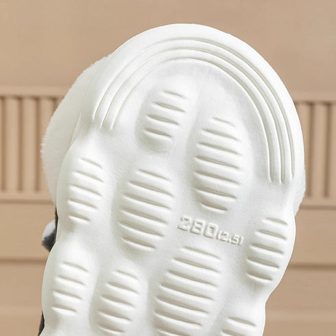 Goofy Husky Dog Plush Slippers