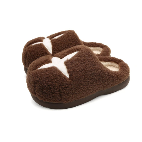 Shiitake Mushroom Plush House Slippers