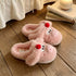Cherry Piglet Plush House Slippers