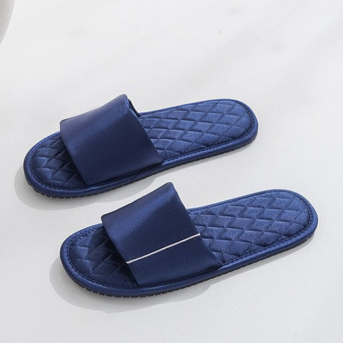 Satin Band Quilted Comfort Slides
