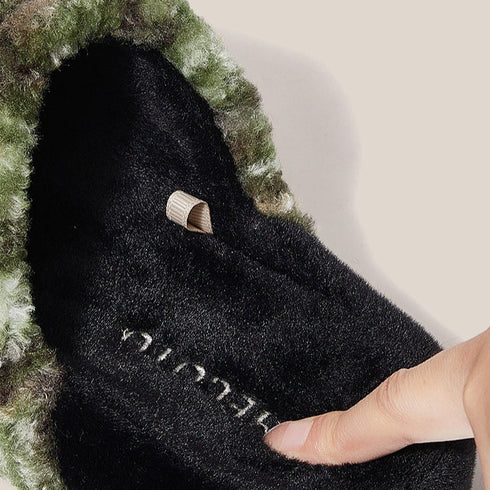 Chunky Plaid Lounge Slippers