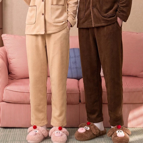 Cherry Piglet Plush House Slippers