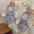 Whimsical 3D Elephant Plush Slippers