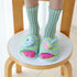 Quirky 3D Motif Plaid Slides