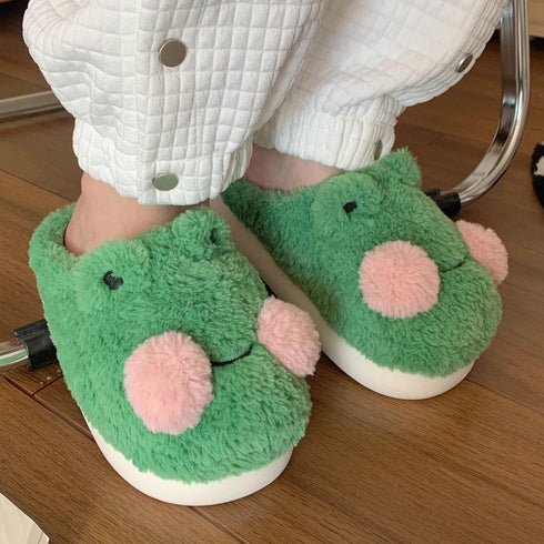 Froggy Pom-Pom Home Slippers