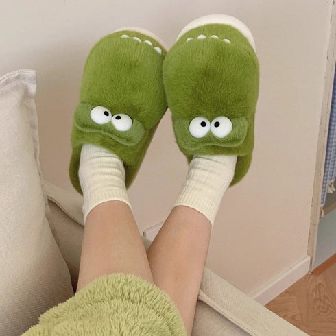 Gator Snout Plush Slippers