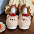 Apple Bear Plush House Slippers
