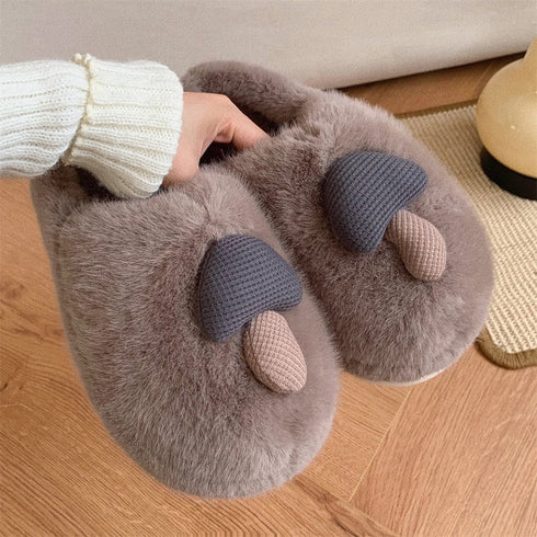 Mushroom Patch Plush House Slippers