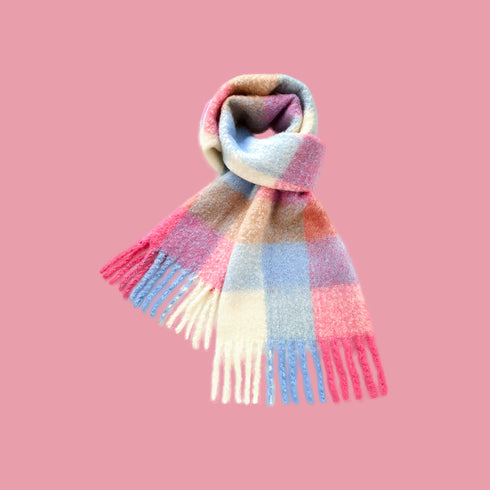 Rainbow Mohair Scarf
