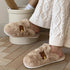 Plush Tab Detail Home Slippers
