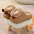 Fuzzy Sprinkled Donut Platform Slippers