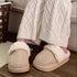 Cable Knit Plush Cuff slippers