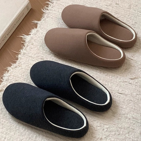 Quiet Minimal Closed-Toe Home Slippers