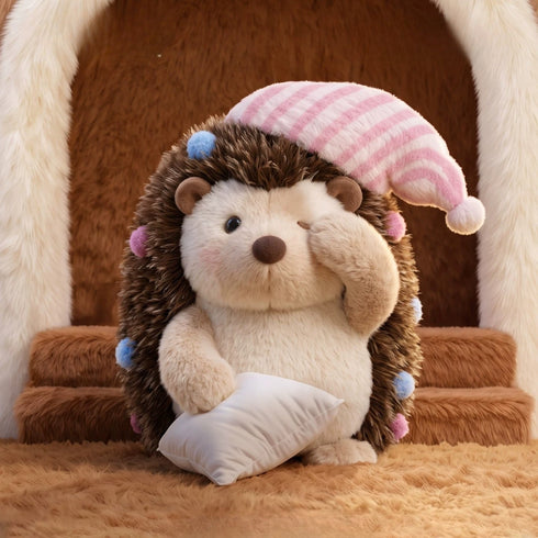 Whimsical Hedgehog Plush House Slippers