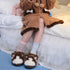 Bowknot Kitty Face Plush Slippers