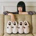 Fleece Animal Face Platform Slippers