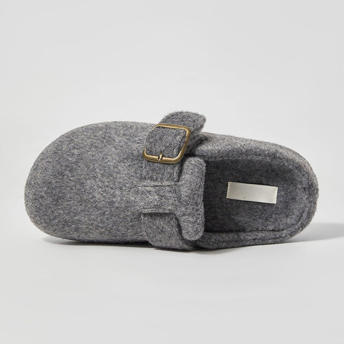 Felt Buckle Slip-On Clogs