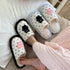 Whimsical Dotty Cat Heart Slippers
