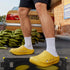 Chunky Banana Cutout Platform Clogs