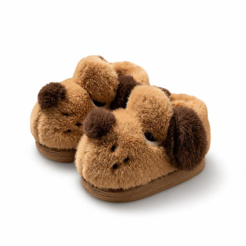 Puppy Face Fuzzy House Slippers