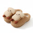 Smiley Toast Plush Fleece Slippers