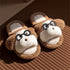 Spectacled Monkey Face Plush Slippers