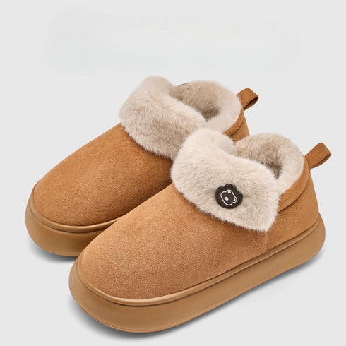 Chunky Sole Furry Bear Boots