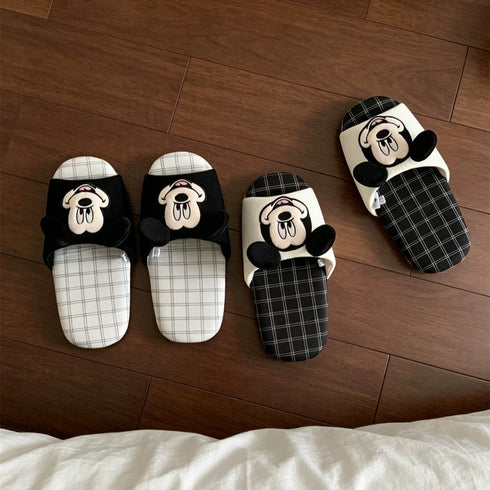 Plaid Mouse Ear Indoor Slides