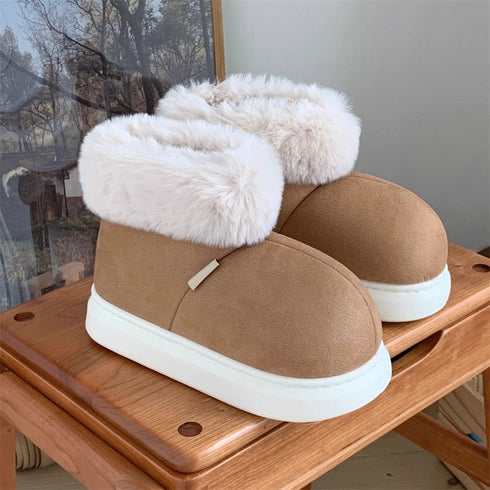 Cozy Plush Cuff Ankle Boots