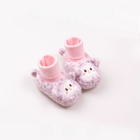 Playful Spotted Plush Sock Boots