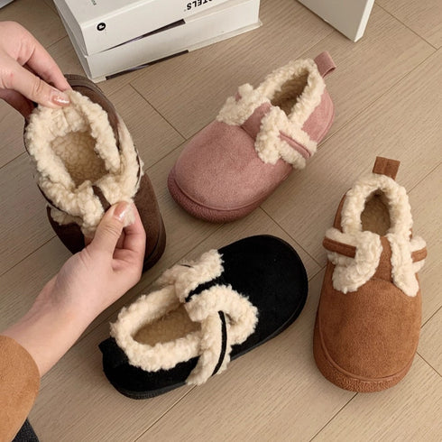 Snug Wrap-Band Fleece Slippers