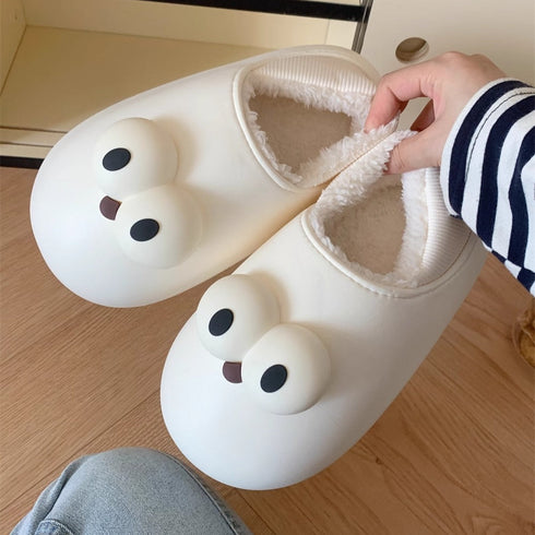 Big-Eye Puffer Waterproof Slippers