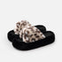 Leopard Print Platform Plush Slippers