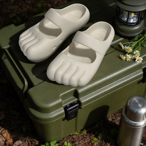 Fun Five Toe Chunky Slides