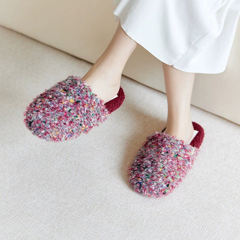 Confetti Boucle Fleece Mule Slippers