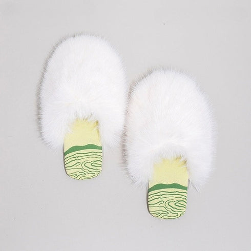 Plush Faux Fur House Slippers