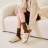 Soft Striped Plush Bedroom Slippers