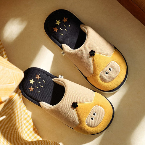 Embroidered Hooded Character House Slippers