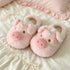 Plush Piggy Snout House Slippers