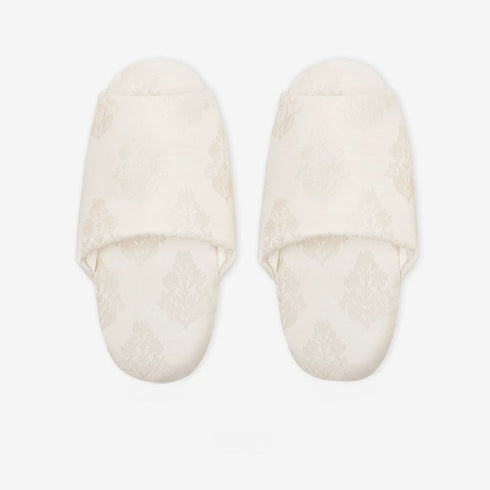 Silky Floral Jacquard Lounge Slides