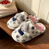 Plush Lamb Polka Dot Slippers