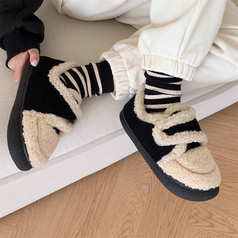 Double Velcro Sherpa Slippers