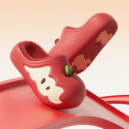 Apple Core Plush Clogs