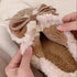 Ribbon Bow Sherpa Cloud slippers
