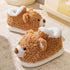Fuzzy Teddy Bear Bootie Slippers