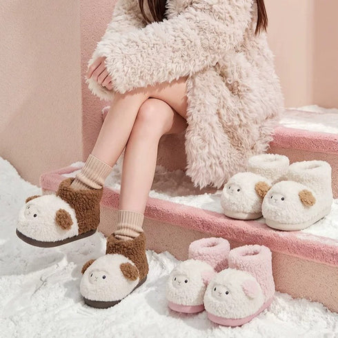 Sherpa Lamb Face Lounging Boots