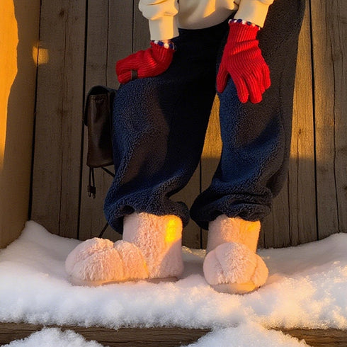 Chunky Paw Plush Snow Boots