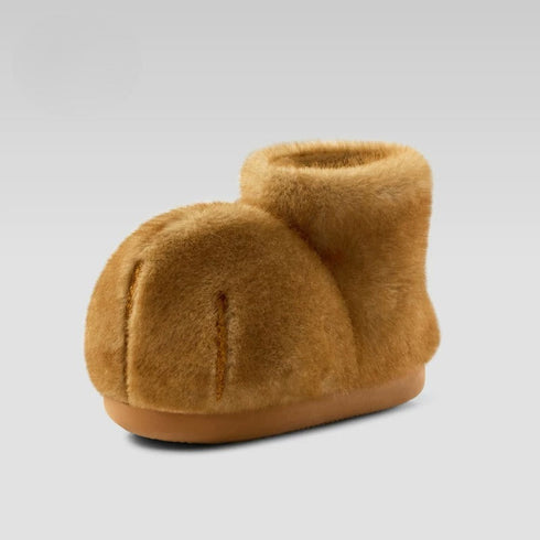 Plush Cat Paw Ankle Boots