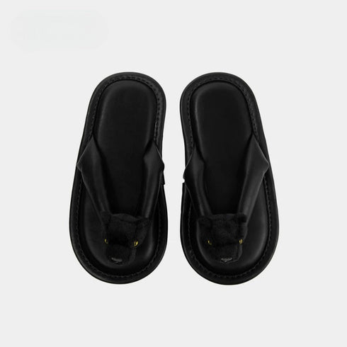 Prowling Panther Puffy Strap Flip Flops