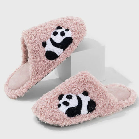 Cozy Sherpa Panda House Slippers